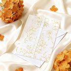UNIQOOO 50 Pack Light Gold Floral Vellum Jackets&Magnolia Wax Seal Stickers - Image 5