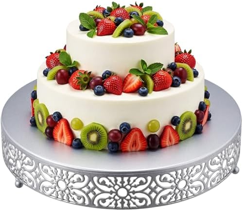 Wenqik 16 Inch Cake Stand Round Metal Cupcake by Wenqik