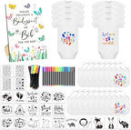 69 Pcs Baby Bib Bodysuit Baby Shower Set Baby Shower Game Sign Baby Feeder Bib Newborn Bodysuit Fabric Marker by SytuHete