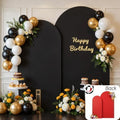 Black Red Arch Cover 7.2FT 6FT Wedding Arch Backdrop Covers Set of 2 Stretchy Spandex Balloon Arch Backdrop for Graduation Baby Bridal Shower Birthday Party Decor Anniversary Banquet Photo Background by Besutolife