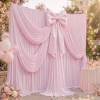 10x12 ft Light Pink Backdrop Curtains for Weddings, Birthdays and Photos - Image 6