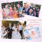 Fullhawl 50 Sets Wedding Invitations Wraps Set Pre Folded Vellum Jackets for 5 x 7 Invitations Dried Flowers Wax Seal Stickers Chiffon Silk Ribbon for Wedding Birthday Bridal Shower (Light Pink) - Image 4
