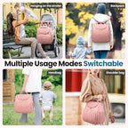 Tealari 4 in 1 Convertible Diaper Bag Backpack,Waterproof Baby Diaper Bag with Changing Pad,Converts into Baby Tote Bag,Diaper Backpack,Stroller Bag and Crossbody Diaper Bag - Image 3