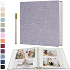 Vienrose Self Adhesive Photo Album, 60 Pages, 11 x 10.6 in, Grey by Vienrose