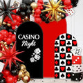 FYSUIMU 3 Pcs Casino Night Arch Backdrop Covers Black Red Dice Playing Card Stretchy Spandex Arch Stand Fabric Cover for Vegas Themed Game Night Poker Birthday Party Decor (4ft/5ft/6ft) by FYSUIMU