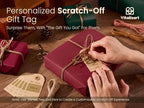 Vitalizart Burgundy Textured Wrapping Paper Set 30" Twine Ribbons & Tags - Image 3
