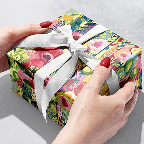 Jillson Roberts Gift Wrapping Paper, Floral Collage (8 Rolls 5ft x 30in) - Image 2