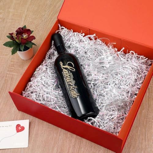 5 Pcs Large Gift Box 13.5x11.8x4.7 Inches, Red Gift Boxes for Presents with Magnetic Closure Lid, Luxury Gift Box Rectangle Collapsible Boxes for Gift Packaging - Image 3
