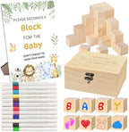 Fennoral 67 PCS Fun Baby Shower Games Sign Kit DIY Coloring Blocks by Fennoral