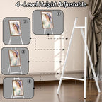 White Metal Easel Stand for Sign,Heavy Duty Art Easel with Adjustable Chain,Tripod Structure,4-Level Height—Easels for Wedding Welcome Sign Holder,Baby Shower Poster,Birthday Party,Posters - Image 4