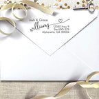 Personalized Address Stamp - Custom Self Inking Stamper - Black Ink, Wedding Rubber Stamp, pre-Inked with Black Ink, PSI - Image 2