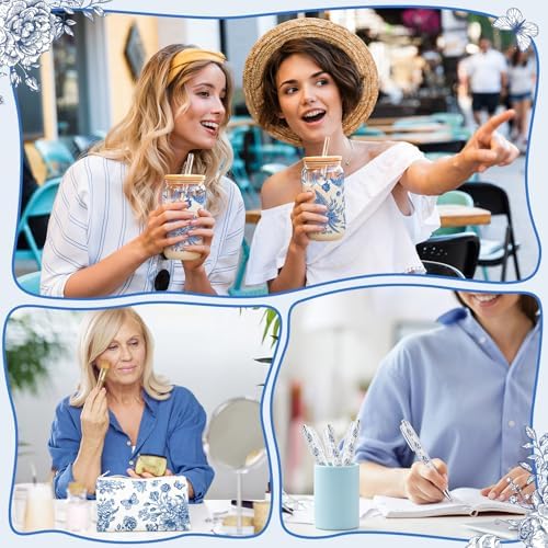 LemonRoad 24 Pcs Blue Floral Gift Sets Bulk with Gift bags for women - Image 5