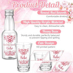 Lemonroad 36 Set Cielito Lindo Baby Shower Favors Clear Shot Glasses, Pink - Image 3