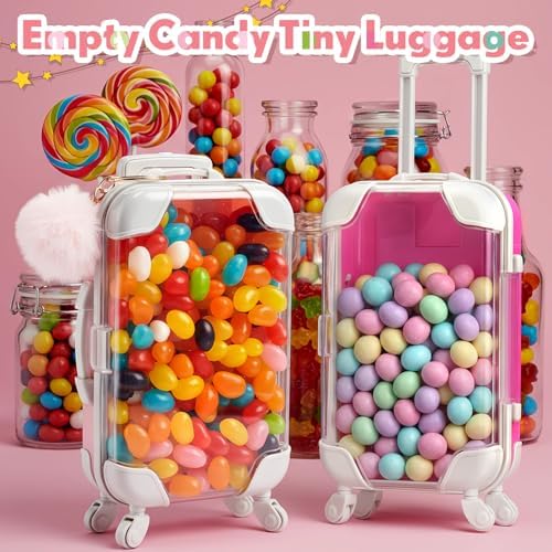 LemonRoad 36 Pcs Clear Mini Suitcase Party Favor Box, Pink、rose Pink - Image 6