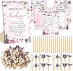 Patelai 321 Pcs Baby Shower Games Supplies, Pink Halloween by Patelai