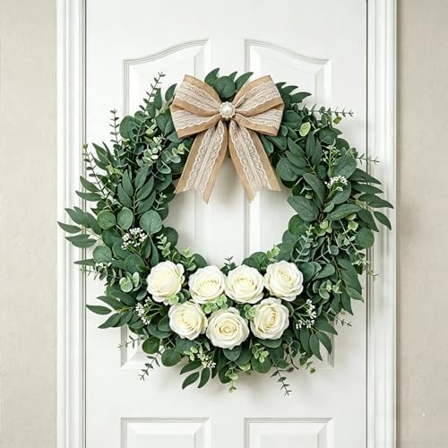 HUAHUA Mixed Artificial Eucalyptus Leaves Stems Bulk,Fake Greenery Plants Faux Silver Dollar Eucalyptus Leaves for DIY Bouquets Centerpiece Floral Arrangement Home Wedding Decor (140, Green) - Image 5
