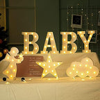Baby Marquee Light Up Letters - LED Letter Number Light Sign Decoration for Birthday Home Table Decor White - Image 6