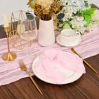 fani 60 Pack Gauze Cheesecloth Napkins, 20 x 20 in, Light Pink - Image 6
