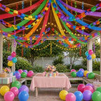 600 Paper Chain Strips 12 Colors Party Garland Kit with Star Garland by Unknown