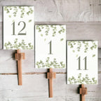 Eucalyptus Art Design Table Number Cards Double Sided Party Table Numbers for Reception Baby Shower Anniversary Birthday Bridal Party 5x7 100 Pcs - Image 3