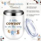 Hoolerry 6 Set Baby Shower Cups, 12oz Stainless Steel Tumbler, Cowboy - Image 4