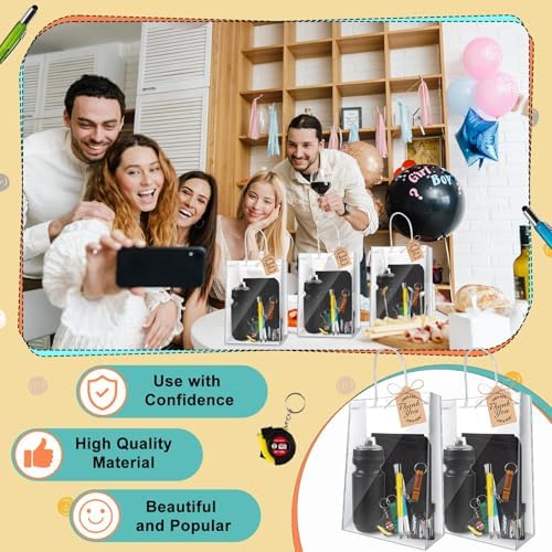 Denylo pro 48 Pcs Baby Shower Prizes for Men with Kettle Ruler Pen Cooling Towel Tool Kit Bottle Opener Cardboard Hemp Rope Plastic Bag for Baby Shower Game Winners Men Bachelor Party - Image 4