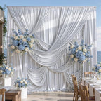10x15FT Silver Sequin Backdrop Curtain Double Sided - Image 4