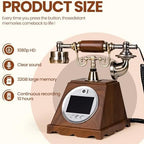 Video Audio Guest Book Wedding Phone,1080P HD Video Phone Guestbook, Preserve Your Special Occasions, Ideal for Wedding Bridal Shower, Birthday, Graduations, Baby Shower(Retro Brown) - Image 2