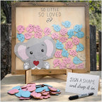 PARTYLOUD Baby Shower Guest Book, Elephant Baby Shower Decorations, Woodland Jungle Theme Baby Showers Sign in Guest Book Alternatives Frame Centerpieces Decor for Boy Girl by PARTYLOUD