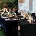 FINDYOU 6 Pack Black Table Cloth Rectangle Table 60 x 126 Inch Tablecloths for 6 Foot Rectangle Tables. Stain and Winkle Resistant Polyester Washable Table Cloths for Parties Wedding Dining - Image 7