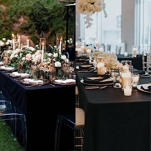 FINDYOU 6 Pack Black Table Cloth Rectangle Table 60 x 84 Inch Tablecloths for 6 Foot Rectangle Tables. Stain and Winkle Resistant Polyester Washable TableCloths for Parties Wedding Dining - Image 7