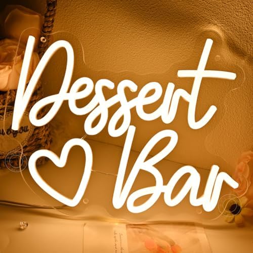 SYLHOME Dessert bar Led Neon Light Sign Candy Bar Snack Party Wall Decor by SYLHOME