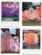 LANGXUN Gold Metal Arch Backdrop Stand Set, 7.2ft / 6.6ft / 6ft Balloon Arch Frame for Wedding Birthday Party Baby Shower Graduation Anniversary Decoration, Thickened Steel Tube (7.2ft 1 pc) - Image 5