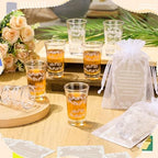SiliFine 50 Sets Cielito Lindo Shot Glasses Favors, Wedding, Beige - Image 3