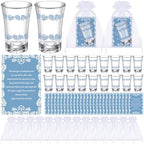 SiliFine 50 Sets Cielito Lindo Shot Glasses Favors, Wedding, Blue by SiliFine