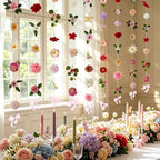 Livole 12Pcs 72Ft Wildflower Fall Garland with Bow Hanging Flower Backdrop - Image 3