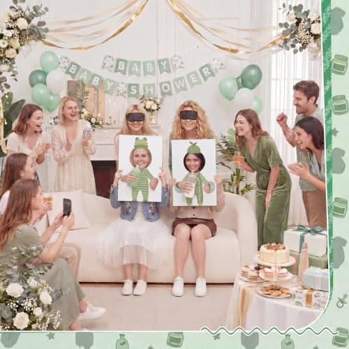 6 Set Baby Shower Games Feed The Baby(Sage Green) - Image 4