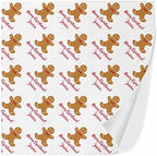 MyPupSocks Personalized Merry Christmas Birthday Gift Wrapping Paper Sets Gingerbread Man White All Occasion Reversible Wrapping Paper 5 Rolls 58"x 23" by MyPupSocks