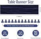 25 Pack Navy Blue Cheesecloth Table Runner 17 x 108 Inch Gauze TableRunner Fabric Semi Sheer Cheese Cloth Table Runner Bulk for Rustic Romantic Wedding Baby Shower Table Decoration - Image 2