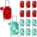 LemonRoad 36 Pcs Clear Mini Suitcase Party Favor Box, Green, Red by Unknown