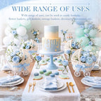 4 Pack Rattan Baby Carriage Baby Shower Table Centerpiece,Blue - Image 6
