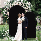 Thick Arch Backdrop Cover 7.2 & 6FT, Black Spandex Chiara Arch Covers Stretchy Backdrop with Zipper Set of 2 Fitted Balloon Stand Cover for Birthday Graduation Party(No Arch Stand) - Image 6