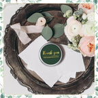 MTLEE 50 Pcs Emerald Green Thank You Candles Baby Shower Wedding Favors - Image 3