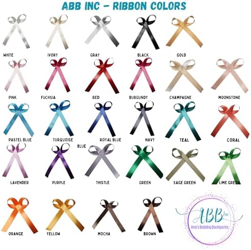 25 Personalized Ribbons Assesmbled Bows Custom Bridal Shower Favor Party Favors Wedding Bridesmaid Memorial Ribbons Funeral Baby Invitations Mis XV años Quinceanera (Thistle) - Image 7