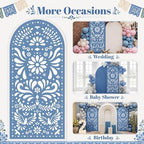 Gerrii 6 ft Cielito Lindo Arch Backdrop, All-in-one Stand up, Blue - Image 4