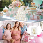 Hoolerry 30 Pcs Mini Bear Candle Baby Shower Party Favor Gift, White - Image 6