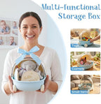 Baby Shower Gifts for Boys 12-in-1 Baby Boy Gift Set for Newborn, Premium Gender Reveal Gifts for New Parents, with Elephant Lovey, 100% Cotton Onesie, Photo Frame & Carriage Storage Case - Image 3