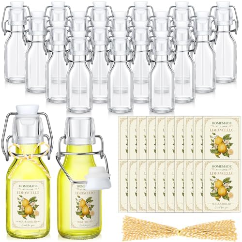 Havawish 20 Sets 4 oz Limoncello Bottles Swing Top Glass Bottles by Havawish