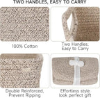 3 Pack Storage Baskets for Organizing, 13.7×9.5×6.3", Gradient Brown - Image 5