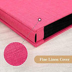 potricher Photo Album 4x6 Photos, 1000 Pockets, Linen Cover, Rose Red - Image 6